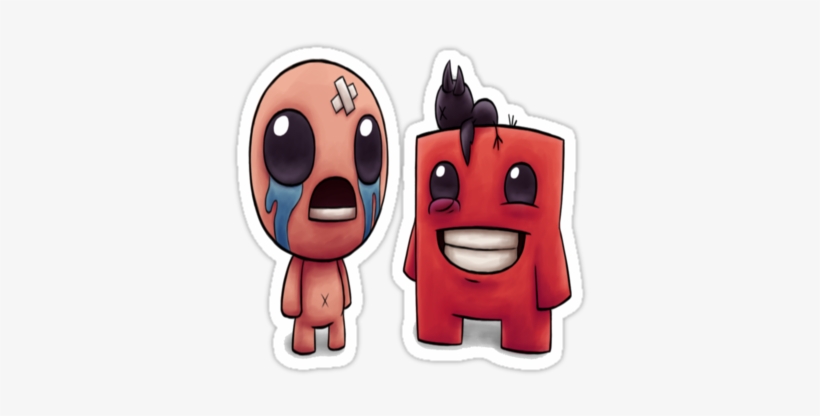 Isaac And Super Meat Boy By Franker - Super Meat Boy, transparent png download