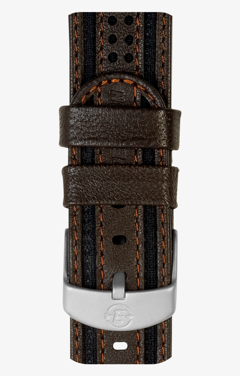 18mm Fabric With Leather Strap Large - Timex Men's Watch 18mm Replacement Strap | Brown |, transparent png download