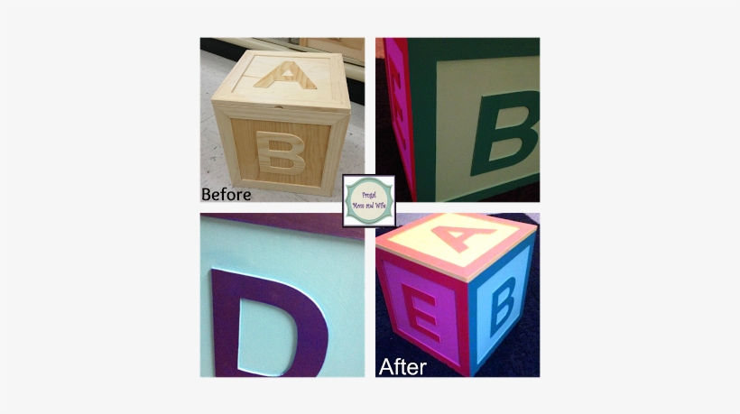 Diy Wooden Abc Block Storage Box - Child, transparent png download