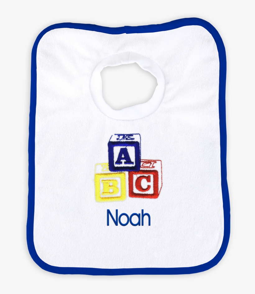 Personalized Bib With Abc Blocks Primary - Label, transparent png download