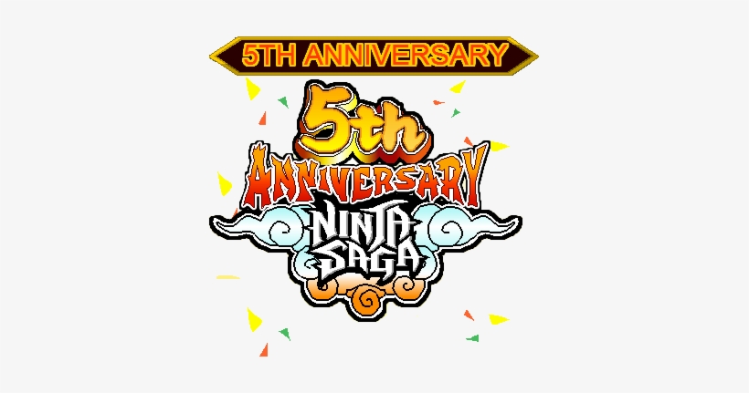 Logo 5th Anniversary - Ninja Saga, transparent png download