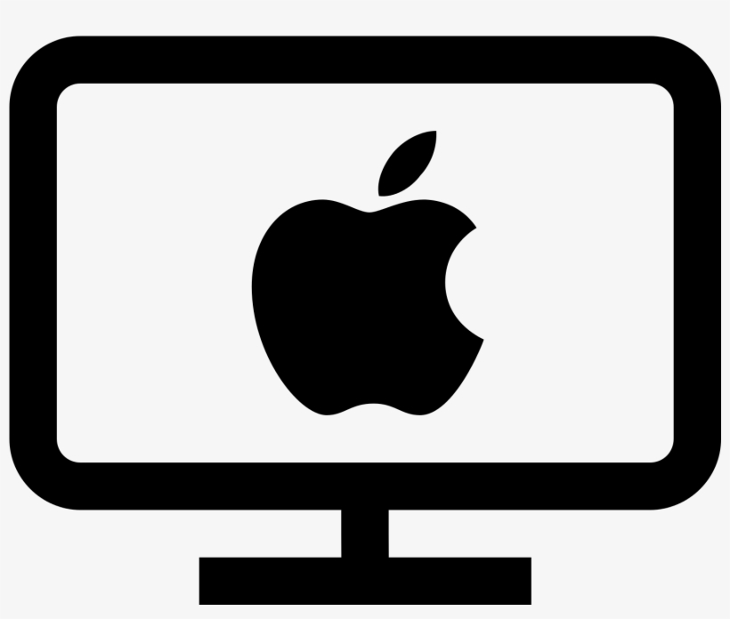 Black And White Clipart Of An Apple With A Bite Off - Email, transparent png download