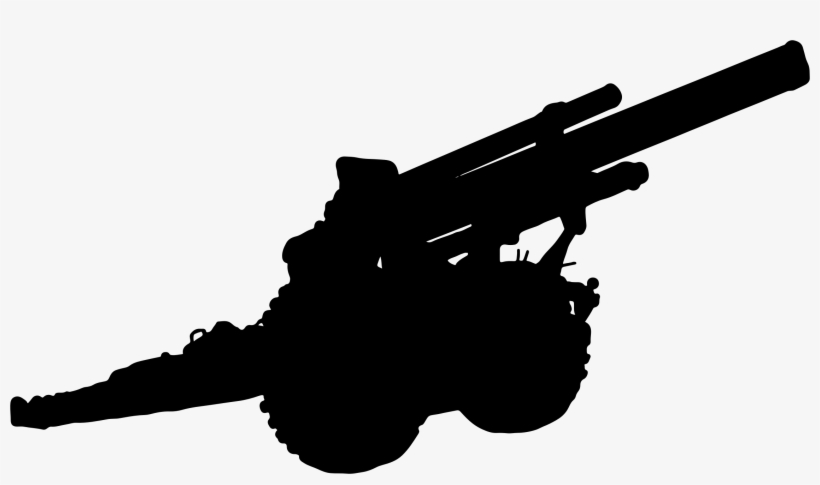 This Free Icons Png Design Of Artillery Gun Silhouette, transparent png download