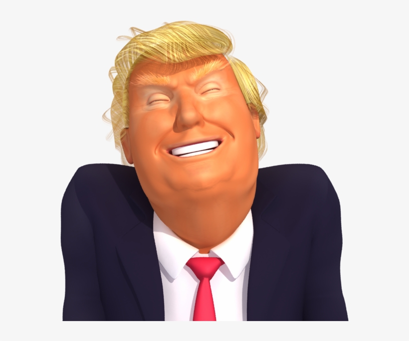 #trumpstickers Laughing Trump 3d Caricature Emoji - Caricature, transparent png download