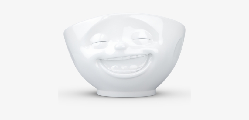 Bowl 500 Ml ''laughing'' - Fiftyeight Tv Cups Tv Cup White Happy 0,5 L, transparent png download