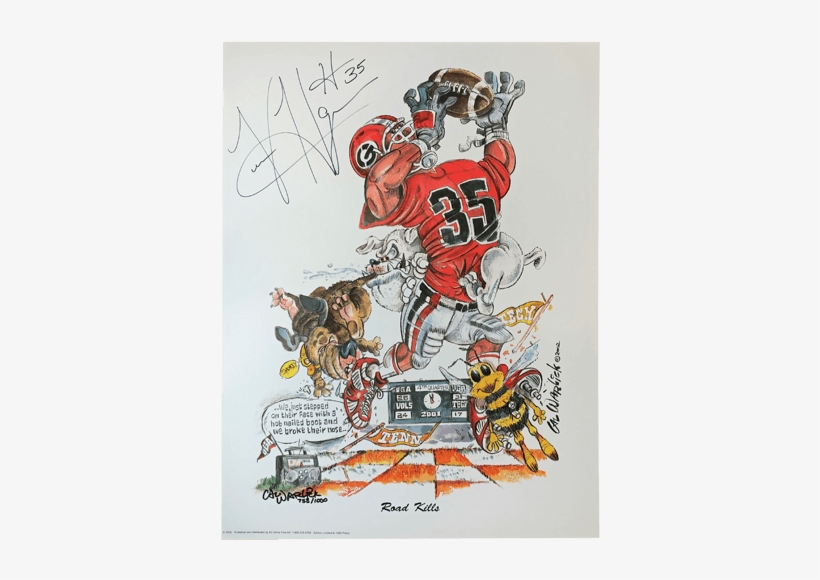 Verron Haynes Autographed Georgia Bulldogs 18″x14″ - Verron Haynes, transparent png download