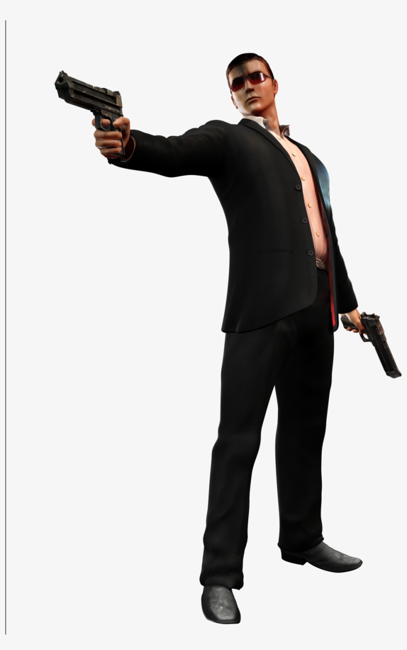 Agent Png Clipart - Man Pointing Gun Png, transparent png download