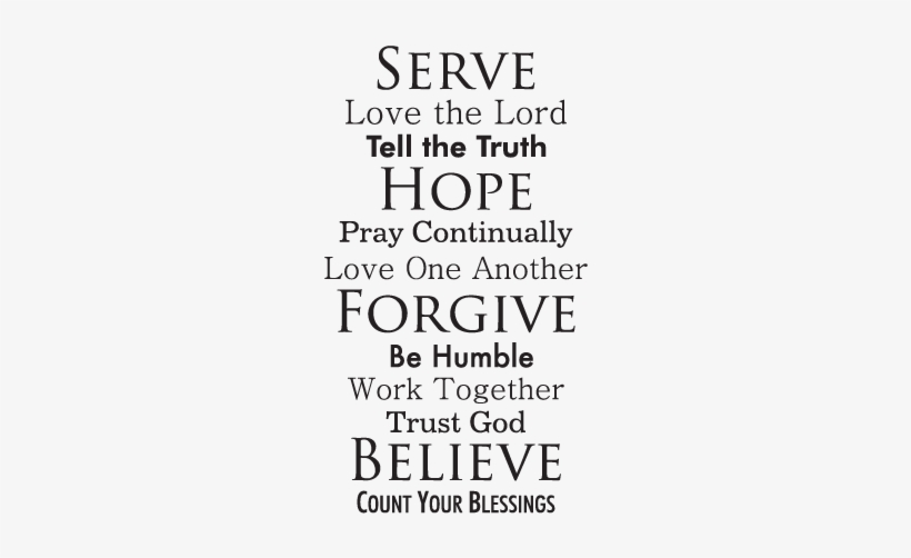 Faith Quotes - Belvedere Designs Llc Faith Family Rules Wall Decal, transparent png download