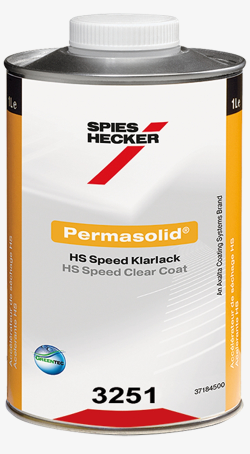 Sh 3251 Permasolid Vhs Speed Hardener Fast 1l - Spies Hecker 8800 Clear Coat, transparent png download