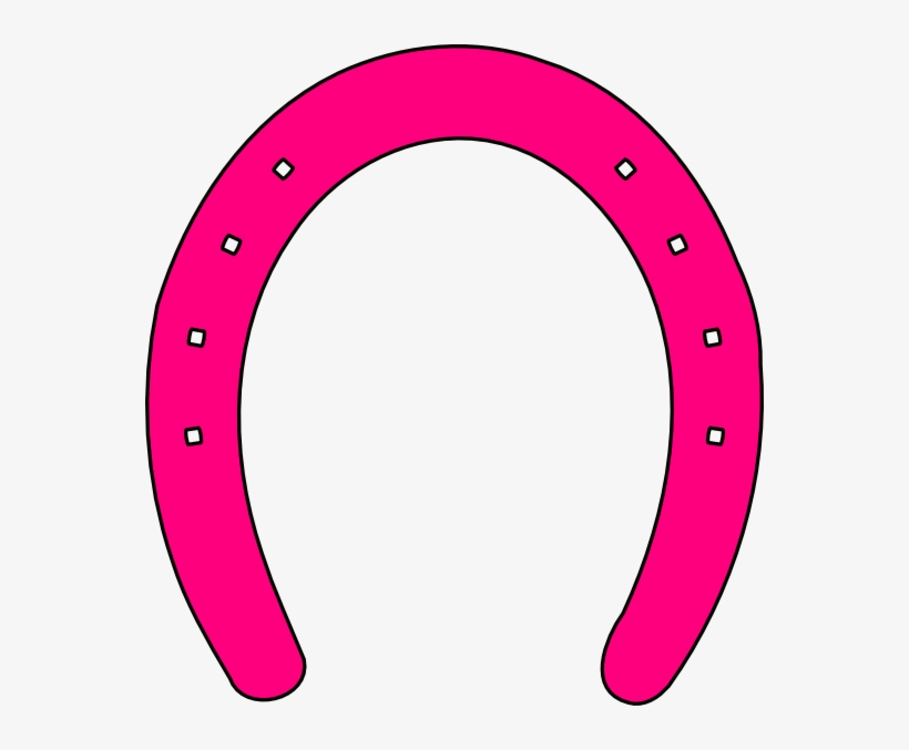 Horse Shoe At Vector - Pink Horse Shoe, transparent png download