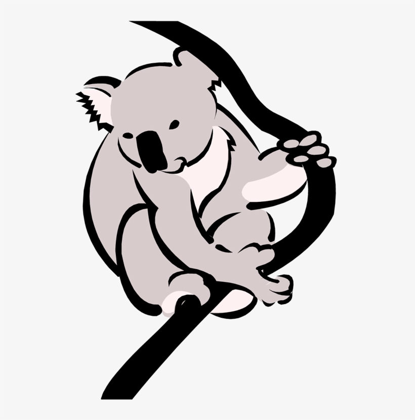 Download Koala Png Transparent Images Transparent Backgrounds - Koala Black And White Clip Art, transparent png download