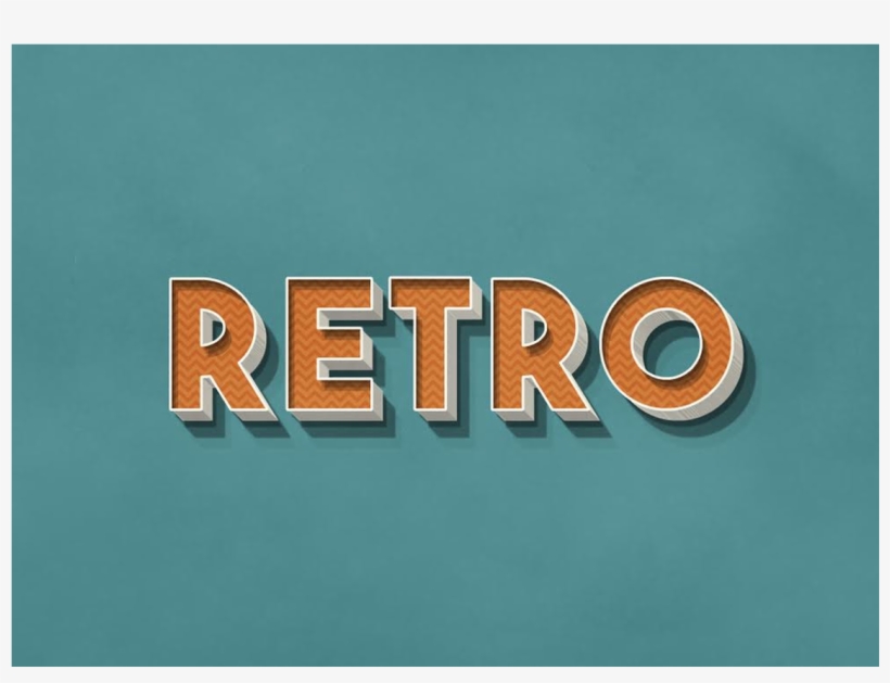 Graphic Design Create A D Retro Effect - Retro 3d Text, transparent png download