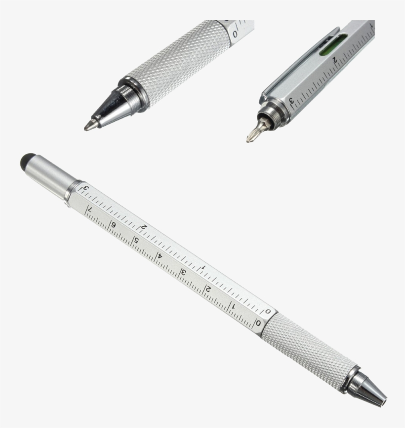 The Gcaptain Nautical Tool Pen - Five Star Inc 6in1 Screwdriver Ruler Spirit Level Multi, transparent png download