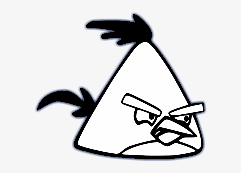Angry Birds Black And White - Angry Bird Black And White, transparent png download