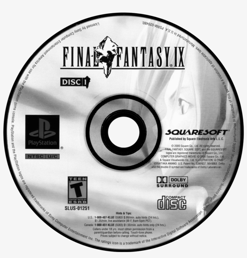 Final Fantasy Ix - Final Fantasy Ix Cd Cover, transparent png download