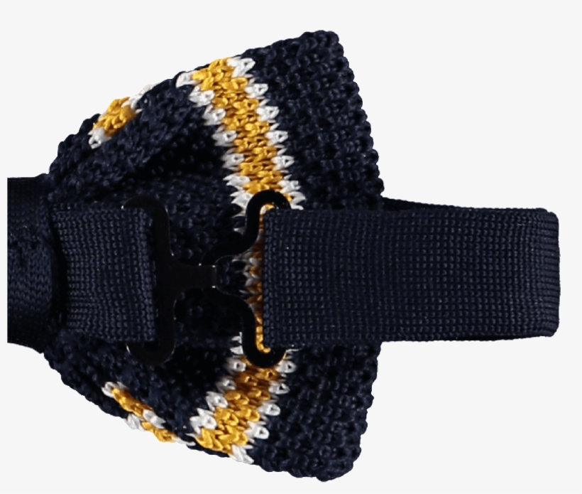 Knitted Bow Tie Navy Blue - Woolen, transparent png download