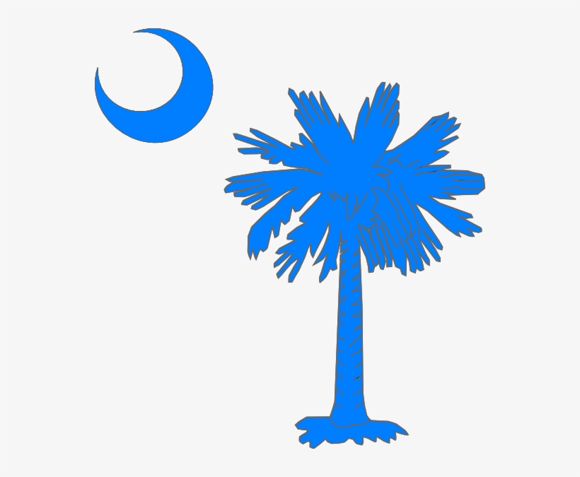 Carolina Blue Palmetto Tree Svg Clip Arts 552 X 595, transparent png download