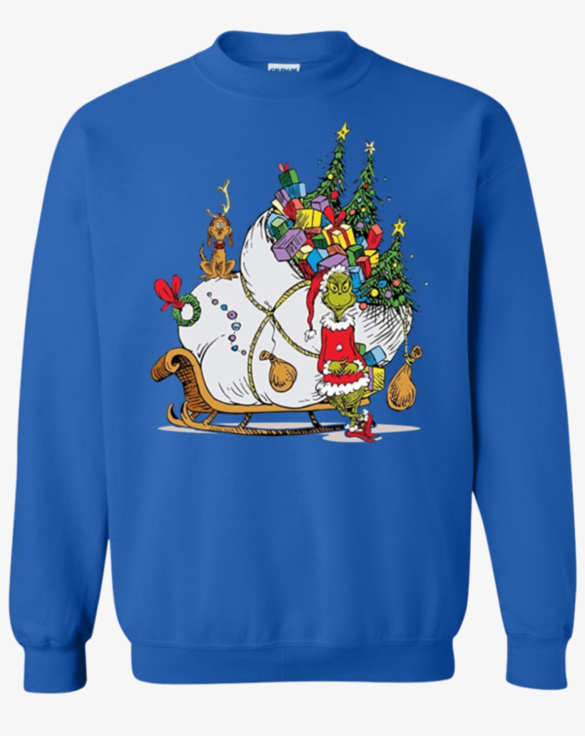 Seuss Grinch Sleigh Who Stole Christmas Sweatshirt - You Wanna Go To War Balakay Christmas Sweater, transparent png download