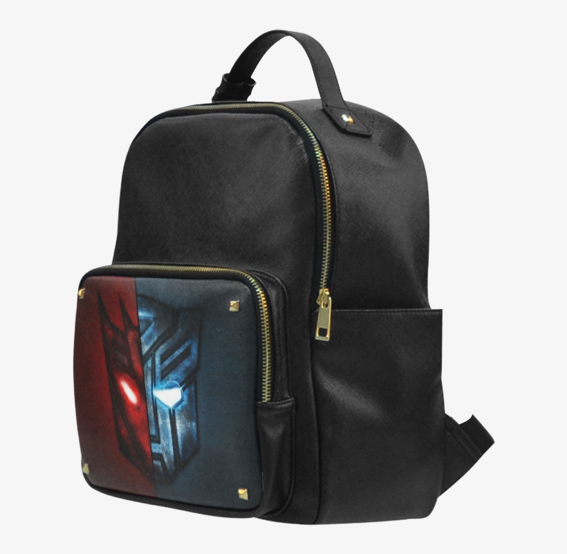 Autobots And Decepticons Print Taiga Leather Casual - Backpack, transparent png download