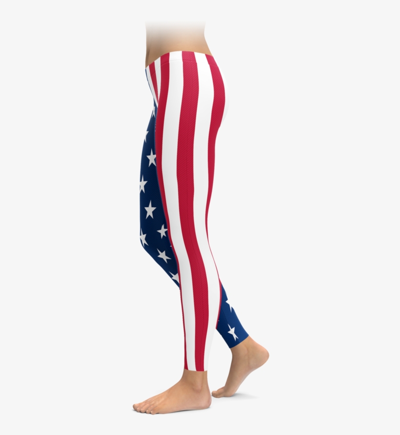 Patriotic Stars & Vertical Stripes Leggings - Tights, transparent png download