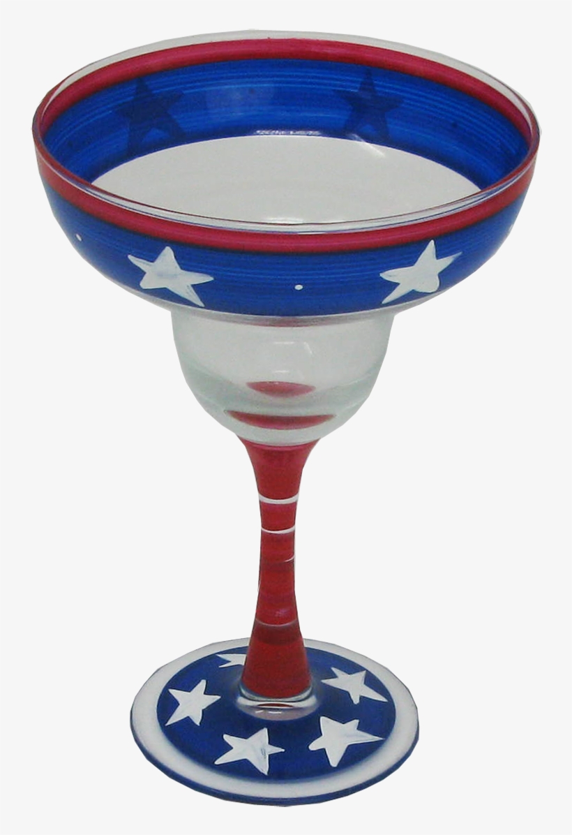 Stars/stripes Margarita Glass Patriotic Collection - Wine Glass, transparent png download