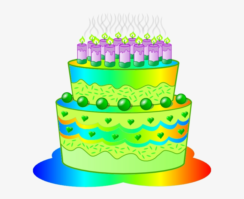 Green Birthday Cake Clip Art, transparent png download