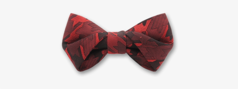 Folding In Houndstooth Red Bow Tie - Formal Wear, transparent png download