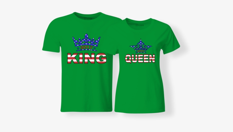 King & Queen Us Flag - Active Shirt, transparent png download