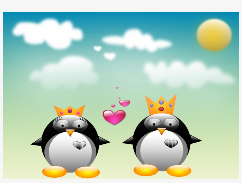 Queen & King Penguin - Penguin King And Queen, transparent png download