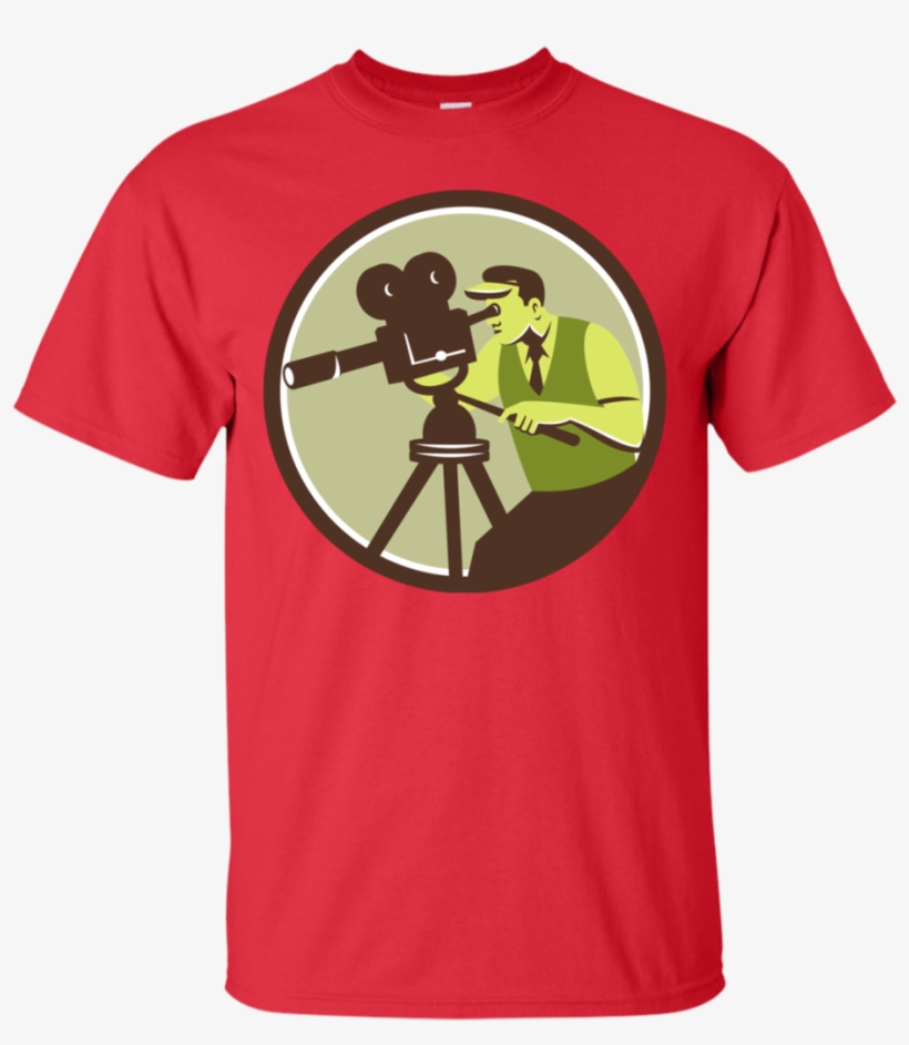Cameraman Director Vintage Camera Retro T-shirt - Team Work T Shirt, transparent png download