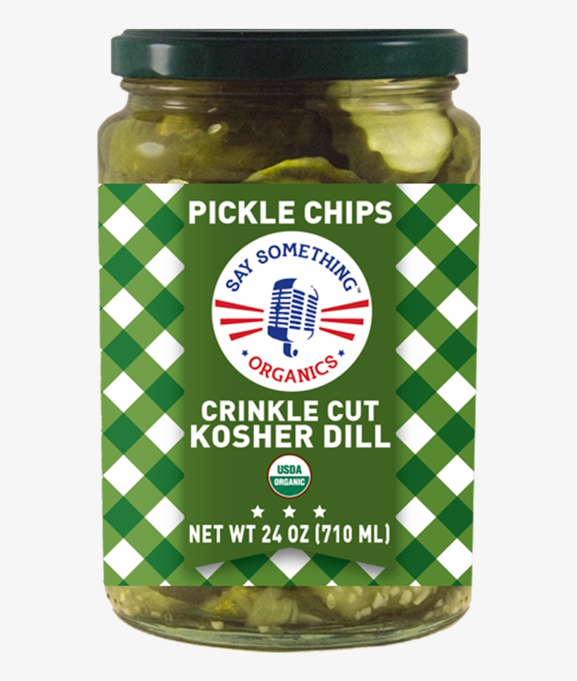 Say Something Crinkle Cut Kosher Dill Pickle Chips - Cocktail Onion, transparent png download