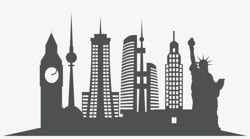 Compañía Americana - Panoramic Silhouette Of Usa, transparent png download