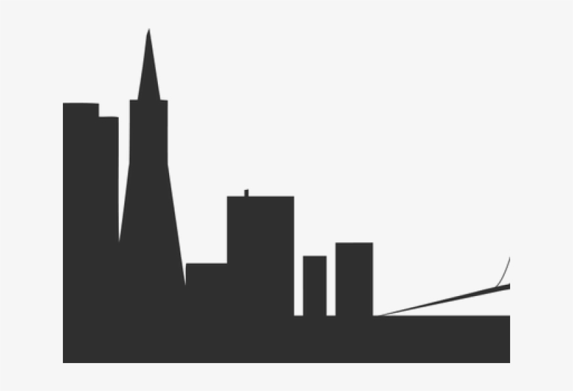 Drawn Skyscraper Vector - Silhouette, transparent png download