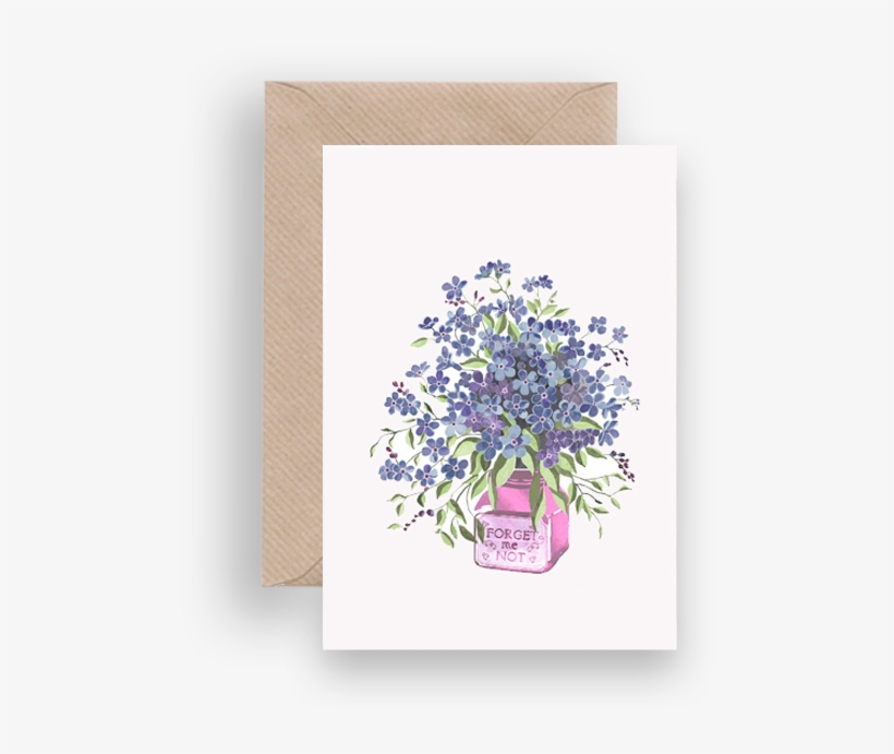 Forget Me Not Greeting Card - Greeting Card, transparent png download
