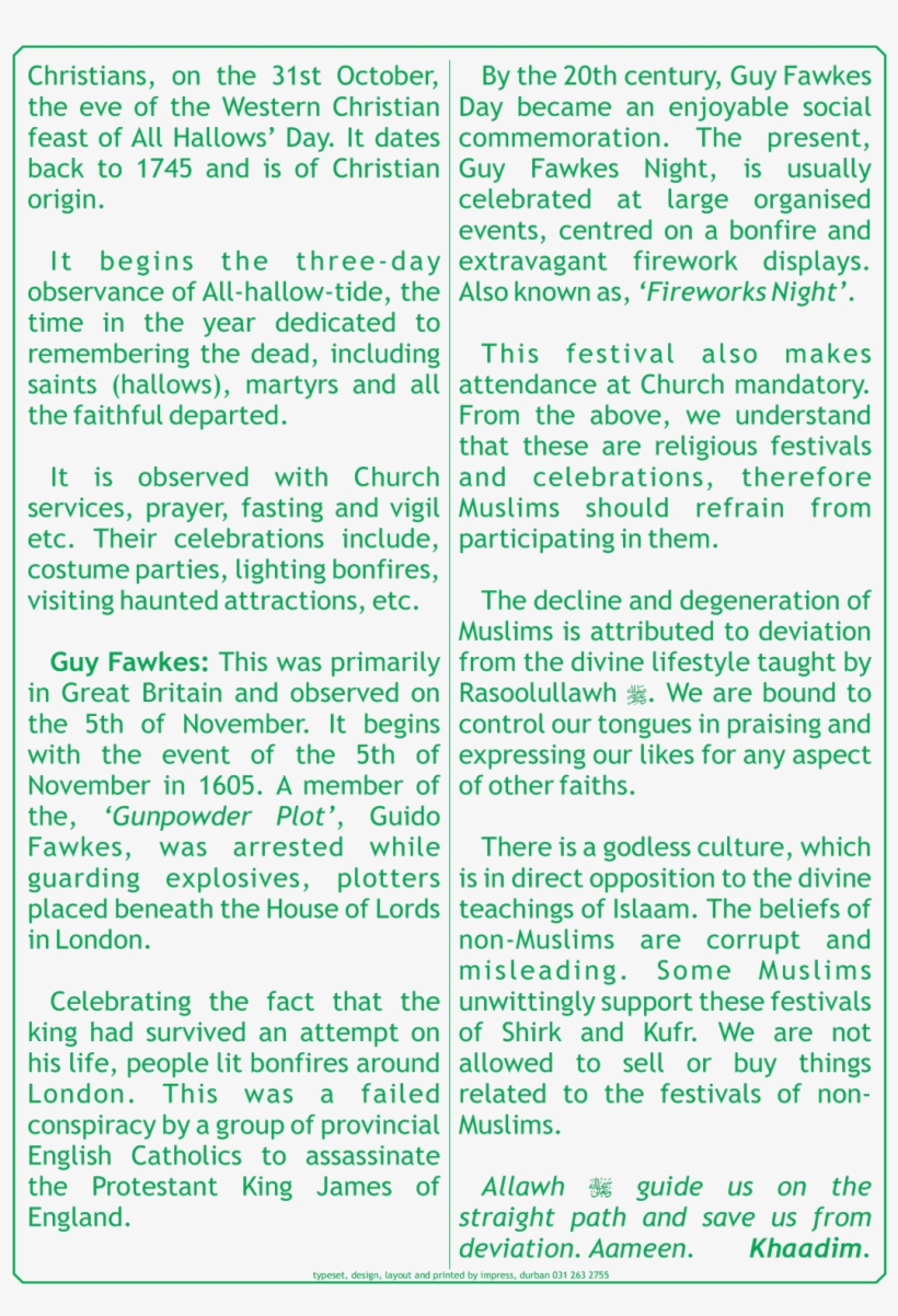 Diwali Guy Fawkes And Halloween P2 - Document, transparent png download