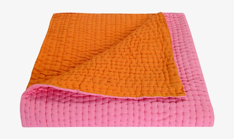 Pink & Orange Reversable Baby Quilt - Mattress Pad, transparent png download