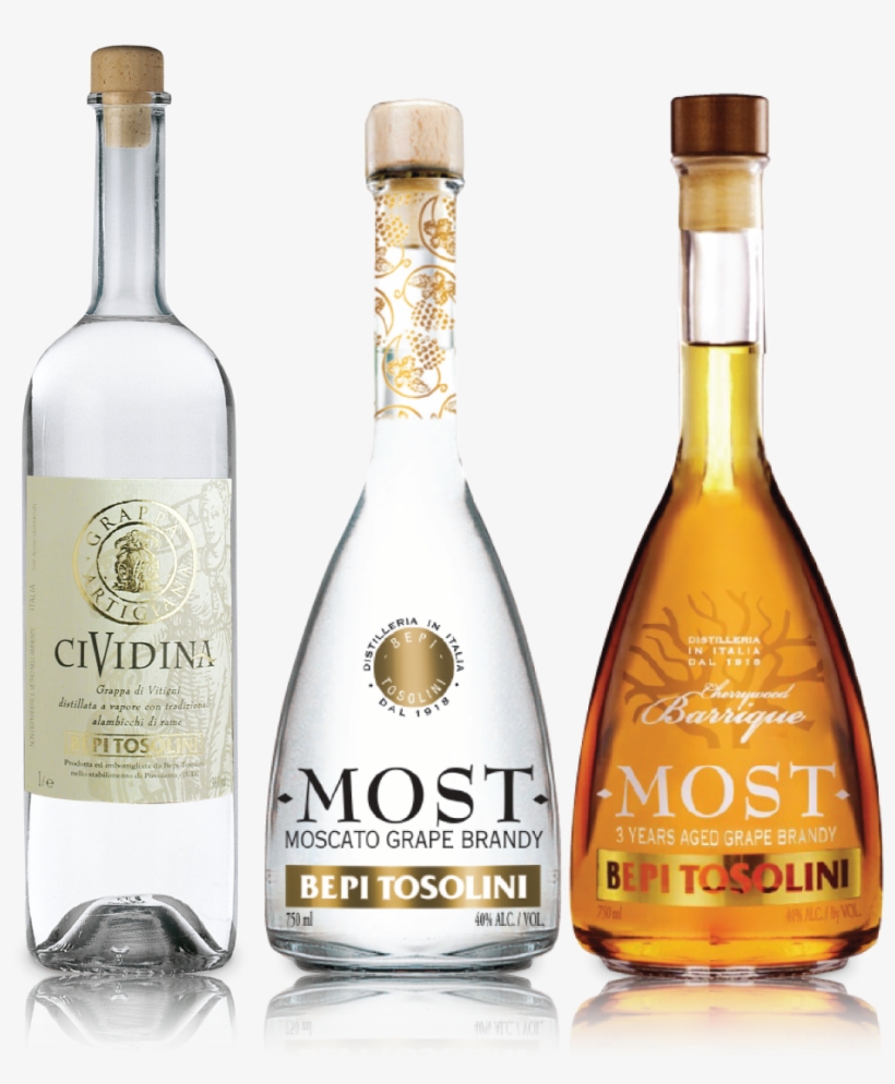 Most-bottles - Bepi Tosolini Grappa Most, transparent png download