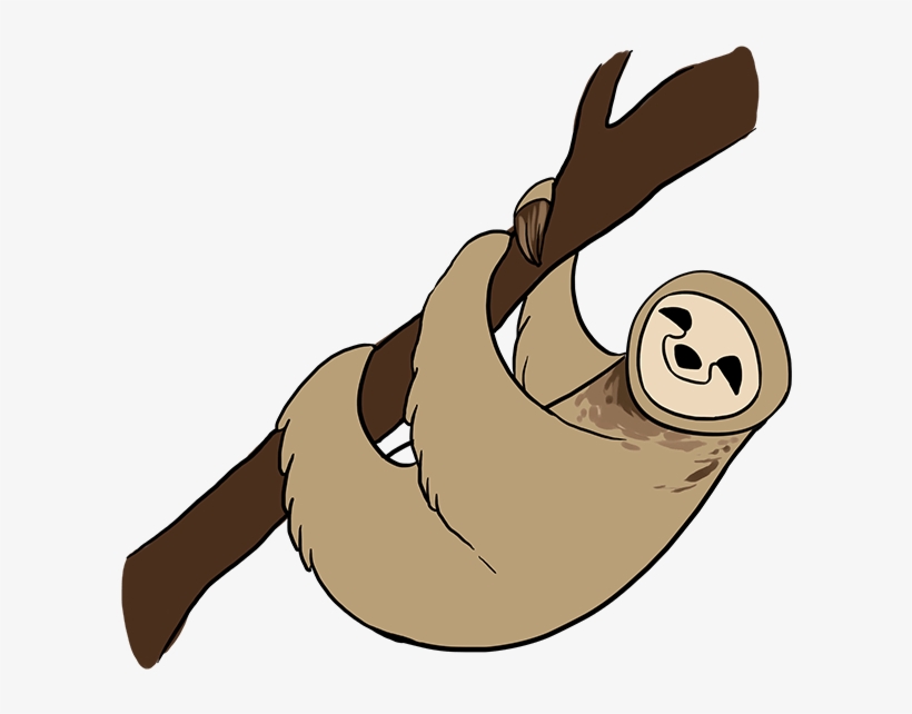 How To Draw Sloth - Draw A Sloth Step By Step, transparent png download