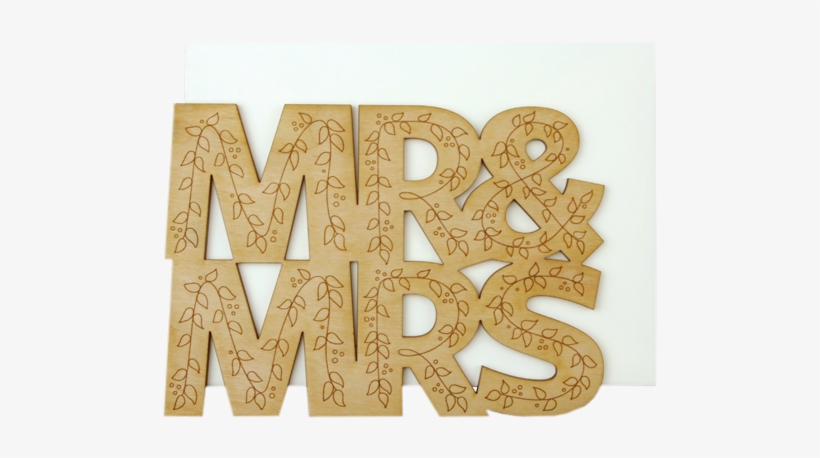 Mr & Mrs Thick Wood Card - Plywood, transparent png download