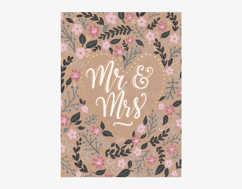 Mr & Mrs - Greeting Card, transparent png download