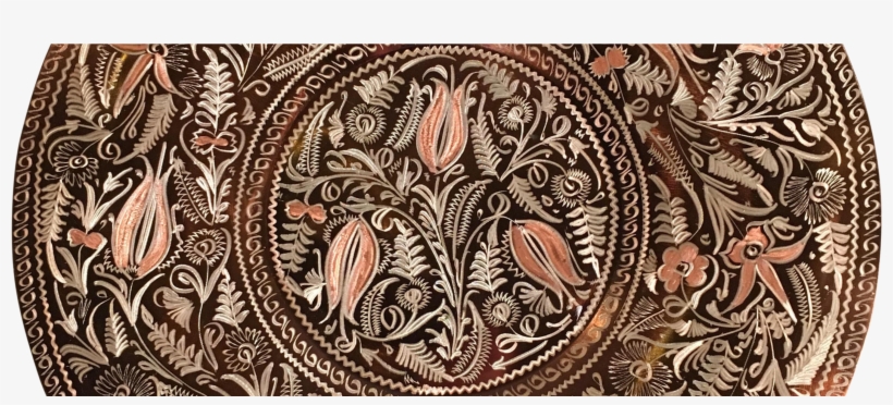 N-016 Turkish Copper Pendant On Rusty Brown 100 % Silk - Motif, transparent png download