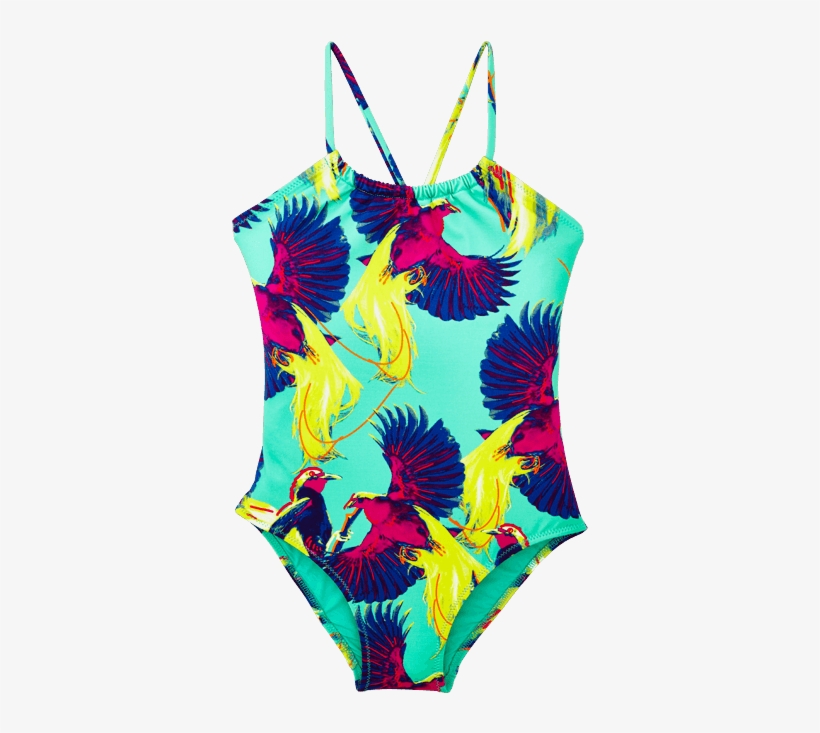 Girls One Piece Swimsuit Birds Of Paradise - Swimsuit Bottom, transparent png download
