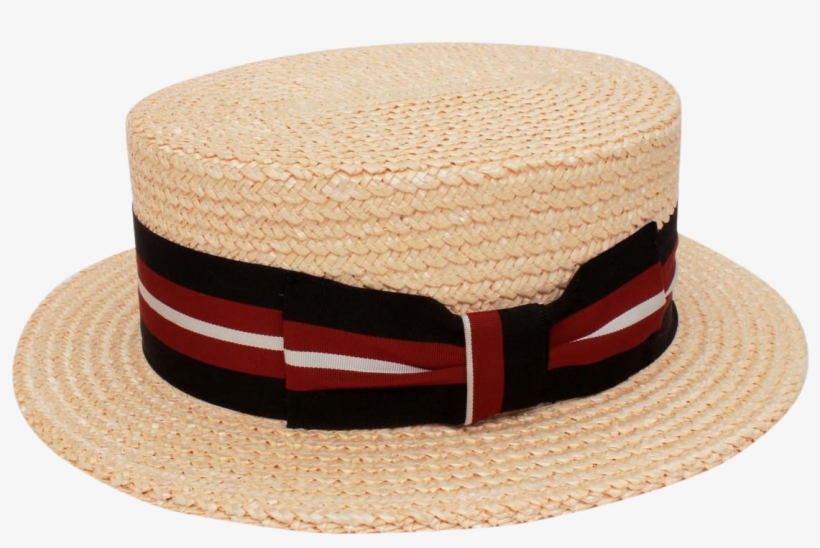Italian Straw Boater Grosgrain Hat Band In Black, Red, - Straw Hat, transparent png download