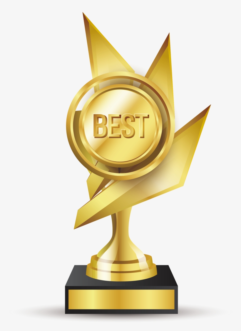 Gold Medal Award Elements Transprent Png - Gold Medal Trophy, transparent png download