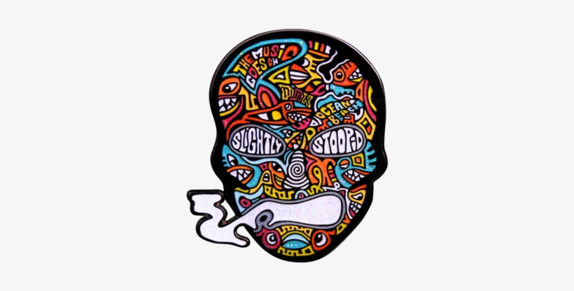 Steinman Smoking Skull Pin Colorburst - Illustration, transparent png download