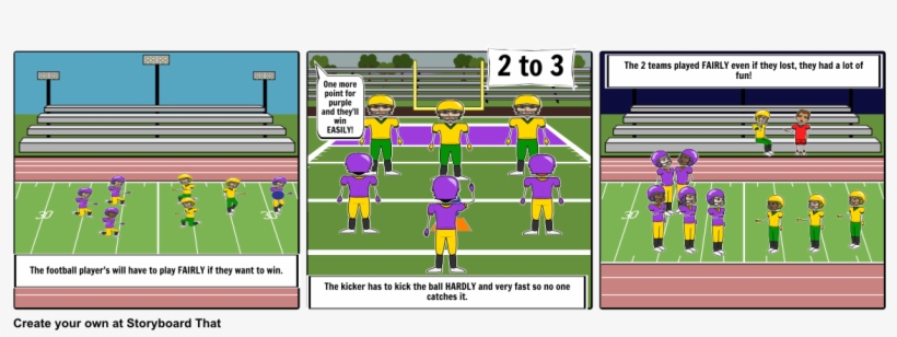 The Adverb Football Game - Storyboard Football Game, transparent png download