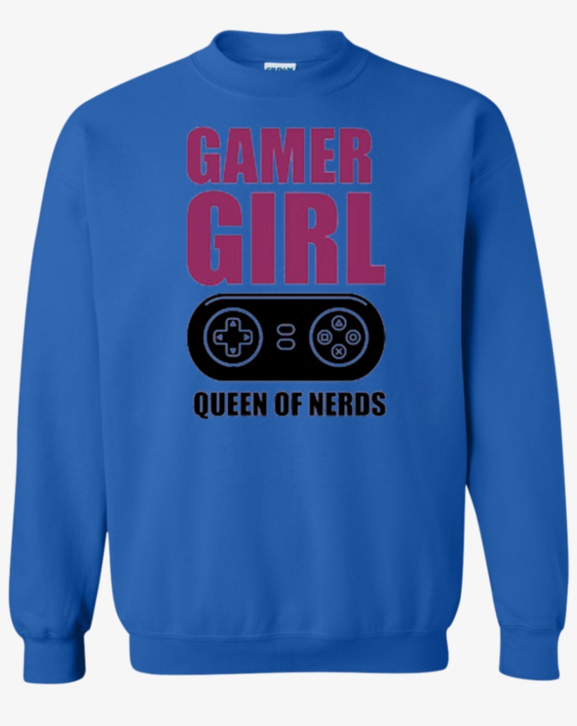 Gamer Girl Queen Of Nerds Sweatshirt - First Christmas With My New Husband, transparent png download