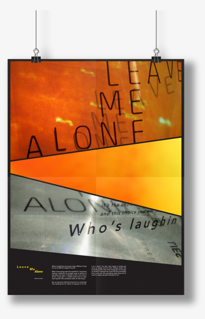 Leave Me Alone Poster Mockup, transparent png download