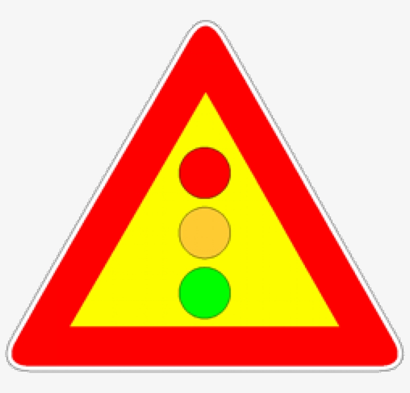 Semaforo - Bottleneck Traffic Sign, transparent png download