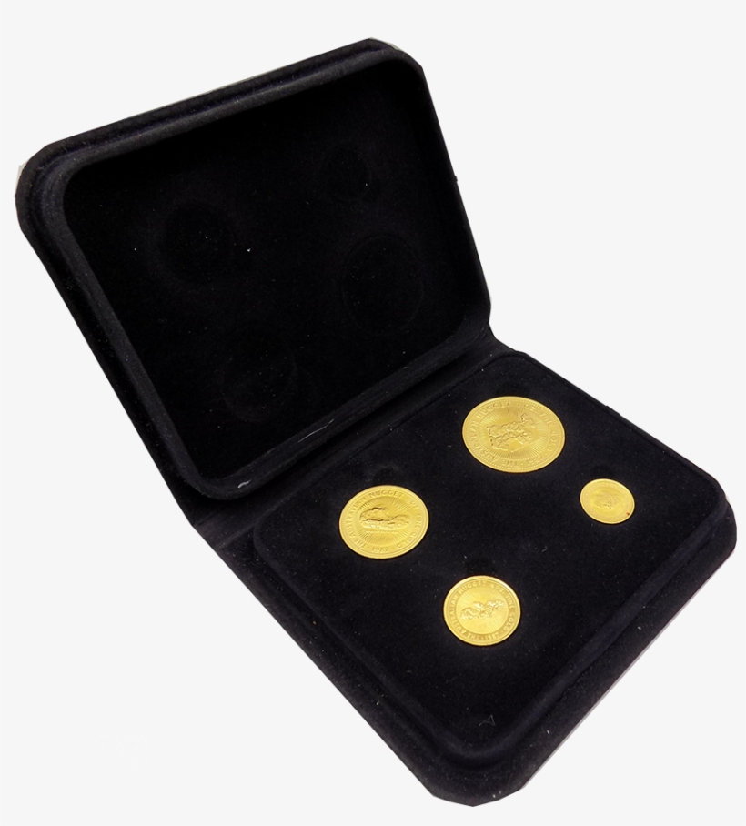 Pre-owned 1987 Australian Nugget 4 Gold Coin Set - Wallet, transparent png download